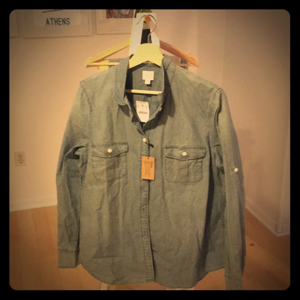 J. Crew Factory Chambray Buttondown - image 1
